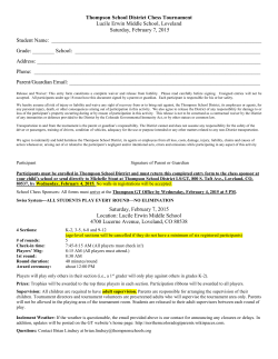 Thompson School District Chess Tournament