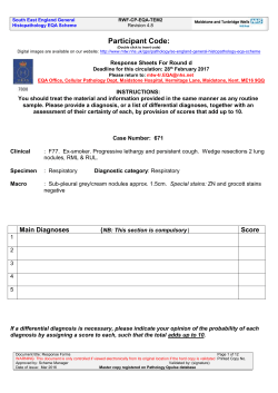 General Histopathology EQA Scheme