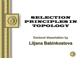 selection principles in topology - Math