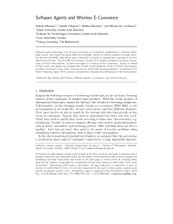 Software Agents and Wireless E-Commerce