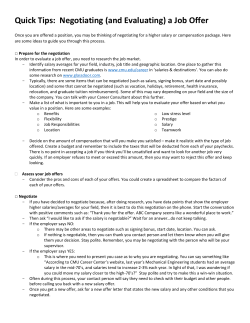 Quick Tips: Negotiating (and Evaluating) a Job Offer