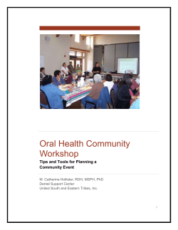 Oral Health Community Workshop