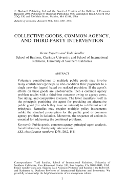 collective goods, common agency, and third