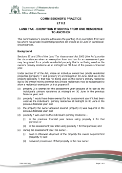 exemption if moving from one residence to another