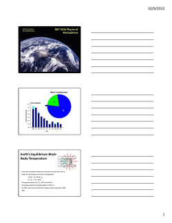 Earth`s Equilibrium Black- Body Temperature