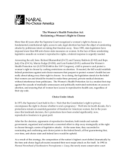 The Women`s Health Protection Act - NARAL Pro