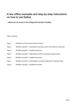 A few offline examples and step-by-step instructions on how