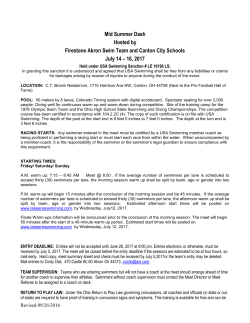 Mid Summer Dash - Lake Erie Swimming