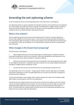 Fact Sheet: Amending the anti-siphoning scheme