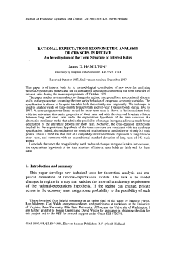 RATIONAL-EXPECTATIONS ECONOMETRIC ANALYSIS OF