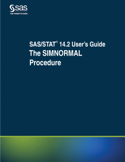 The SIMNORMAL Procedure