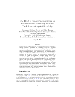 The Effect of Fitness Function Design on