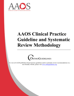 AAOS Clinical Practice Guideline and Systematic Review