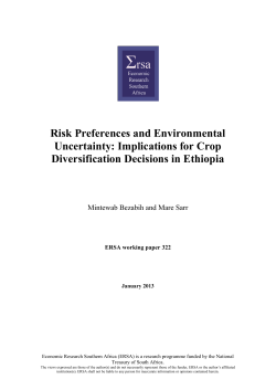 Risk Preferences and Environmental Uncertainty