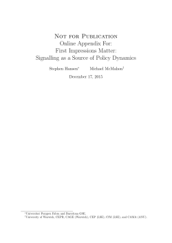 Signalling as a Source of Policy Dynamics