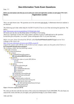 Geo-Information Tools Exam Questions