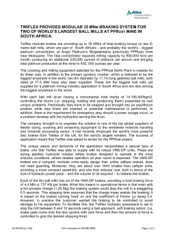 TWIFLEX PROVIDES MODULAR 35 MNm BRAKING