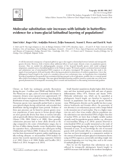 Molecular substitution rate increases with latitude in butterflies