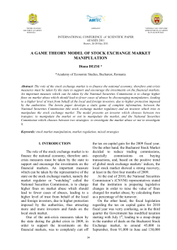 a game theory model applied on the manipulation of the stock