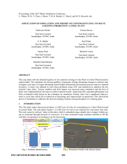 to solve logistics problem in a steel plant