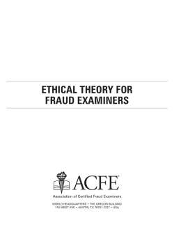 ethical theory for fraud examiners - Association of Certified Fraud
