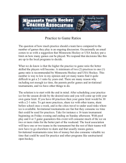 Practice to Game Ratios