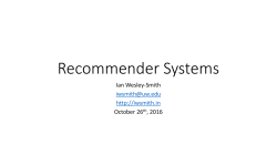 Recommender Systems