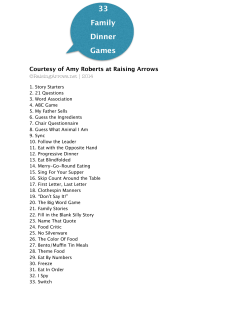 33 Family Dinner Games