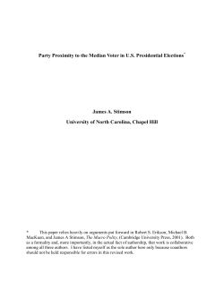 Party Proximity to the Median Voter in U - UNC