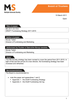 Draft Fundraising Strategy