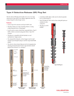 H07570 Type H and TypeS Plug Set Systems