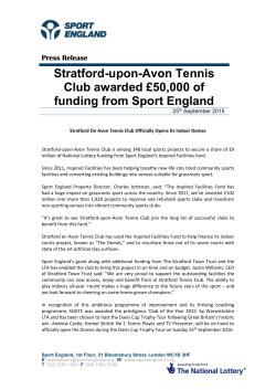 download: Sport England SOATC Domes Press Release