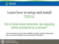 Set up and install TEEAL with a networked server