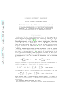Building Cantor`s Bijection