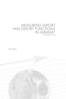 Measuring iMport and export functions in albania