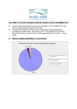 OUTCOME OF SOCIAL HOUSING CHARTER CONSULTATION