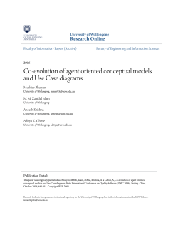 Co-evolution of agent oriented conceptual models and Use Case