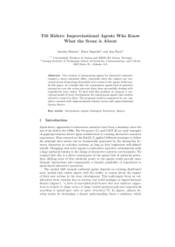 Tilt Riders: Improvisational Agents Who Know - gaips - INESC-ID