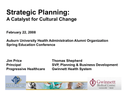 Strategic Planning - Progressive Healthcare