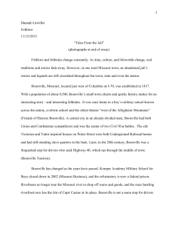 Cooper County Jail. - The Missouri Folklore Society