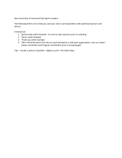 Sample Fundraiser Letters - University of Cincinnati