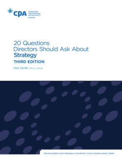 20 Questions Directors Should Ask About strategy