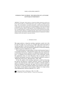 Introduction to Proof: The Mediation of a Dynamic Software