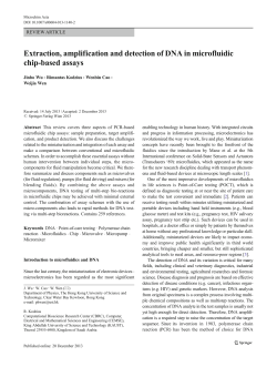 Extraction, amplification and detection of DNA in microfluidic chip