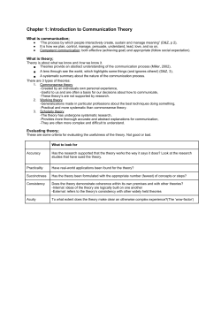 Chapter 1: Introduction to Communication Theory