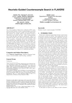 Heuristic-Guided Counterexample Search in FLAVERS