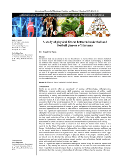 A study of physical fitness between basketball and football players of