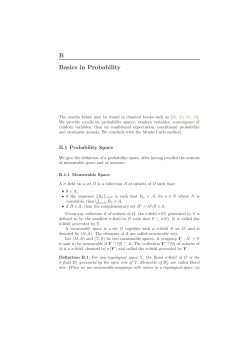 B Basics in Probability