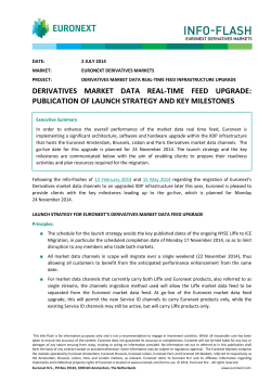 derivatives market data real-time feed upgrade