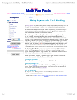 Rising Sequences in Card Shuffling